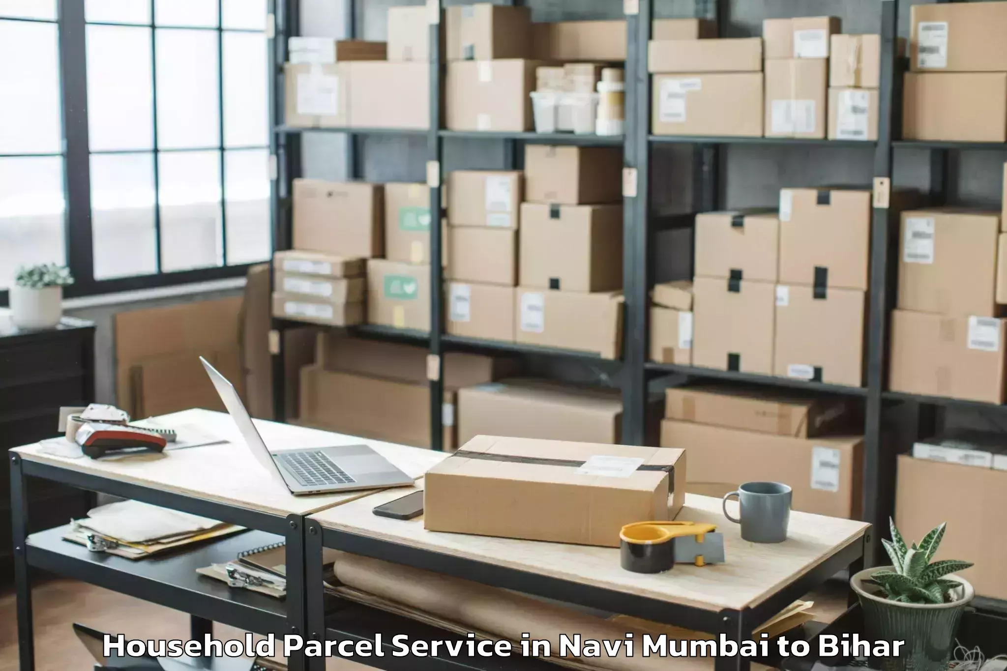 Reliable Navi Mumbai to Bairgania Household Parcel